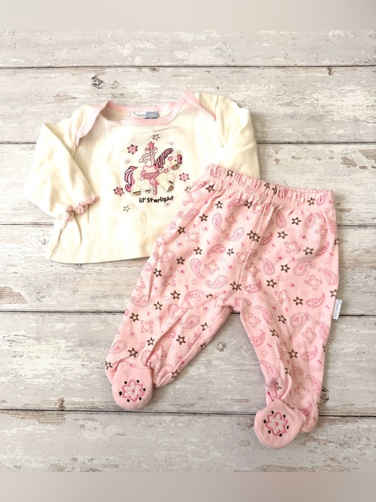 Vitamins Baby Other - Vitamins Baby Newborn Girl Cowboy Horse Paisley Print Outfit Pink 100% Cotton